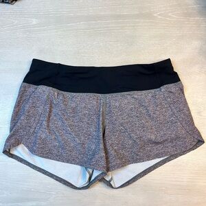 Lululemon Athletica Black and Gray speedup Shorts